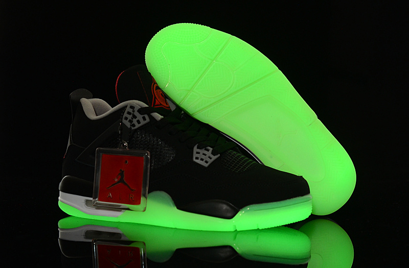 Air Jordan 4 Men Shoes Lime/Black Online